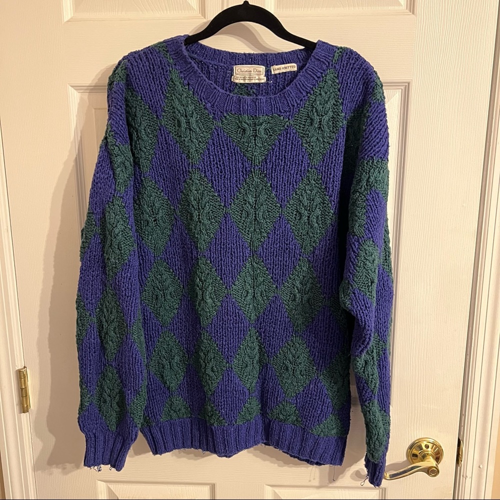 Vintage Christian Dior Hand Knitted Sweater